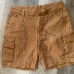 Carhartt Tan Cargo Shorts Relaxed Fit Cotton Blend